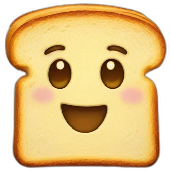 Smiling toast emoji
