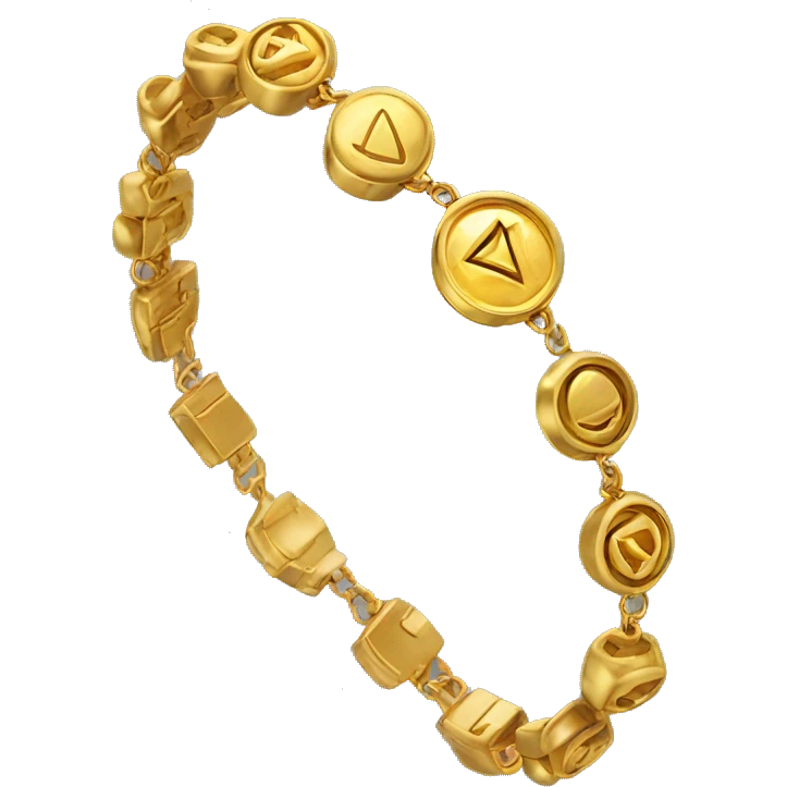 gold chakra bracelet realistic emoji