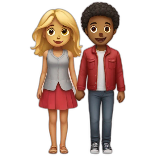 Love girl and boy emoji
