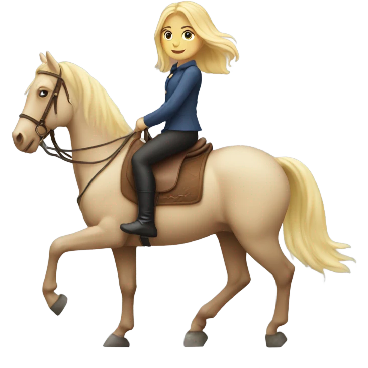 Horse blond girl emoji