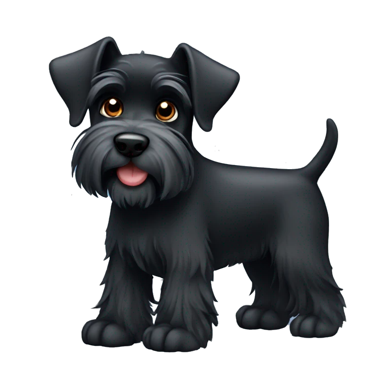Black schnauzer dog emoji
