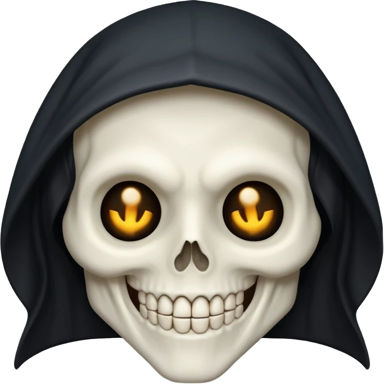 Cute grim reaper head that is happy emoji