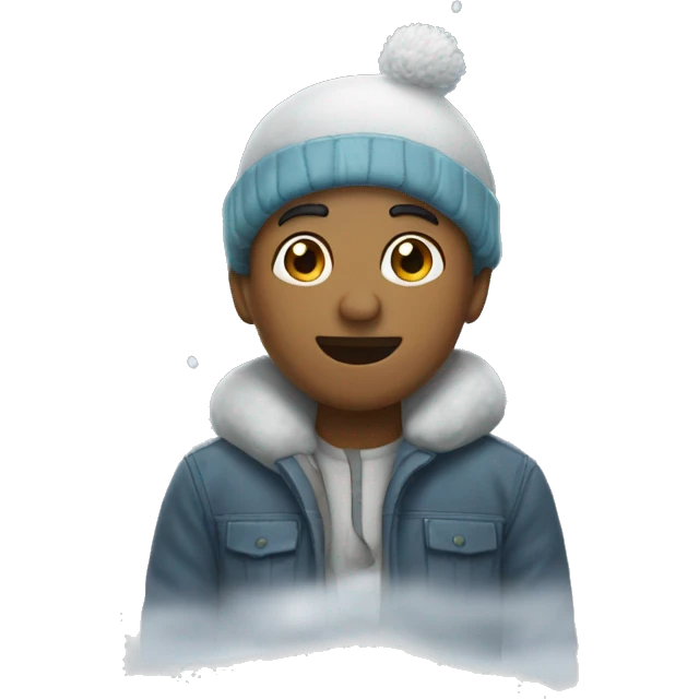 It's snowing emoji
