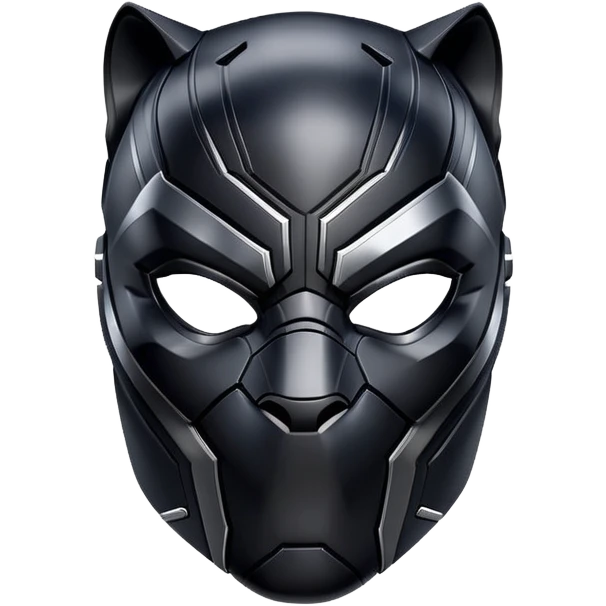black panther face mask, detailed emoji