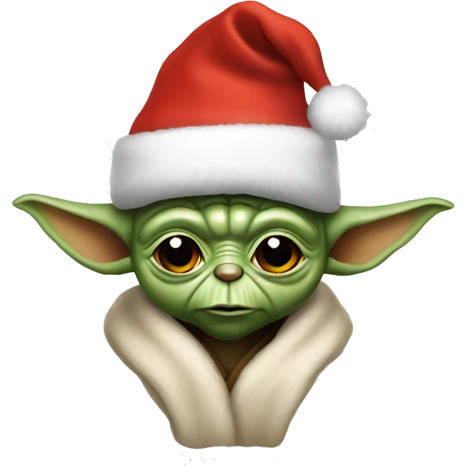 Yoda with Santa hat emoji