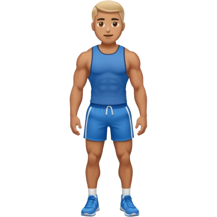 naked very muscular male full body emoji
