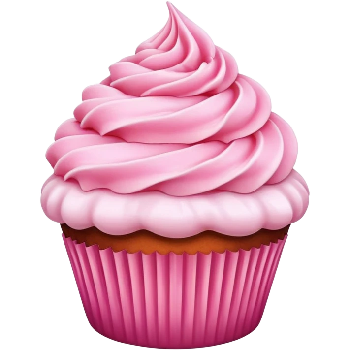 cupcake with pink icing emoji