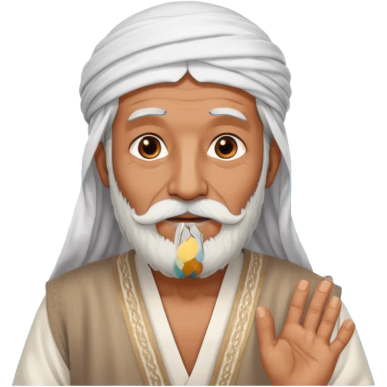old emirates guys wearin gUAE cloths with white beared .. he works in the sea emoji