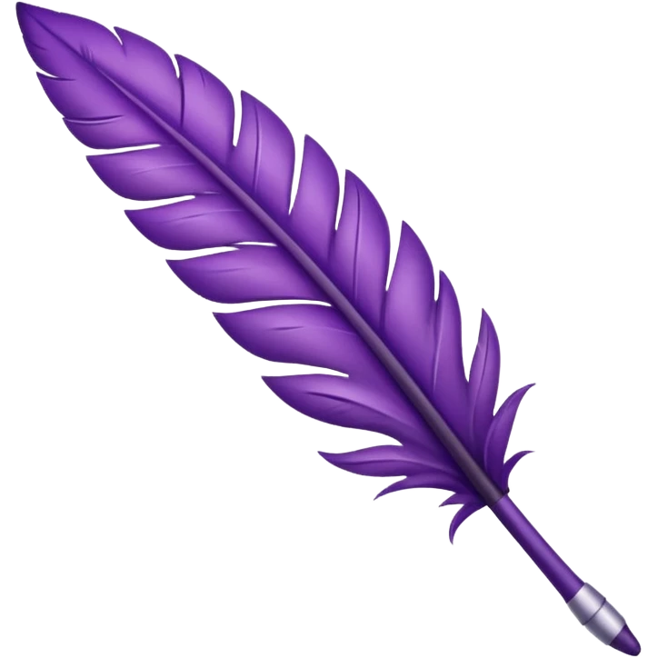 una pluma de morada emoji