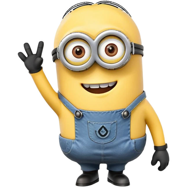 Minion waving  emoji