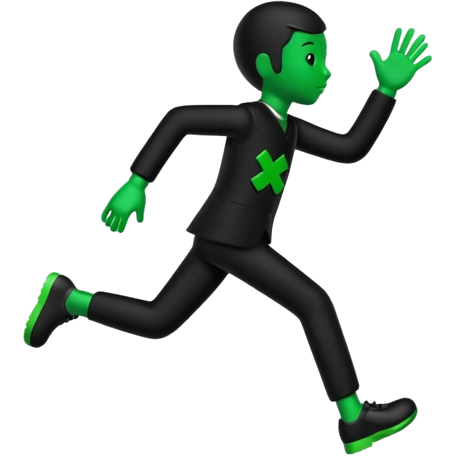 corriendo muñeco negro ampelmanchen emoji