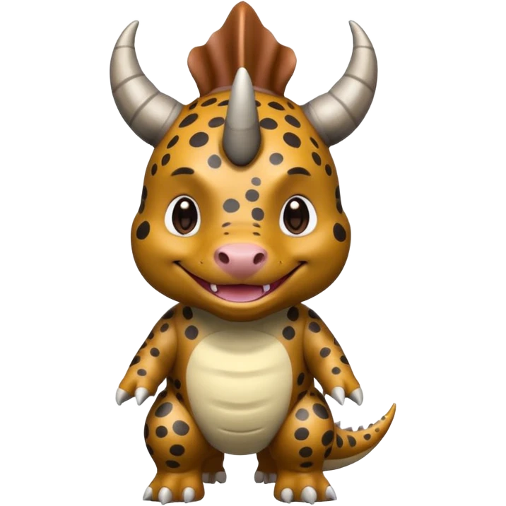 Black pibull dressed as a triceratops  emoji