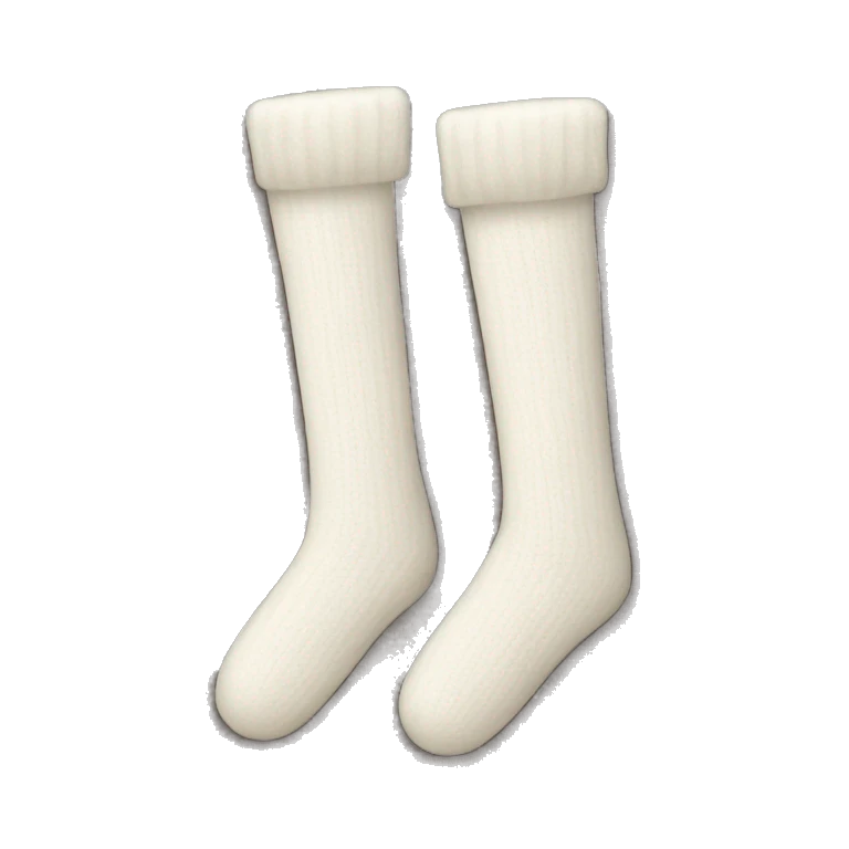 White wool stockings  emoji
