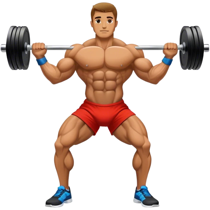 side-view bodybuilder dumbbell lunges emoji