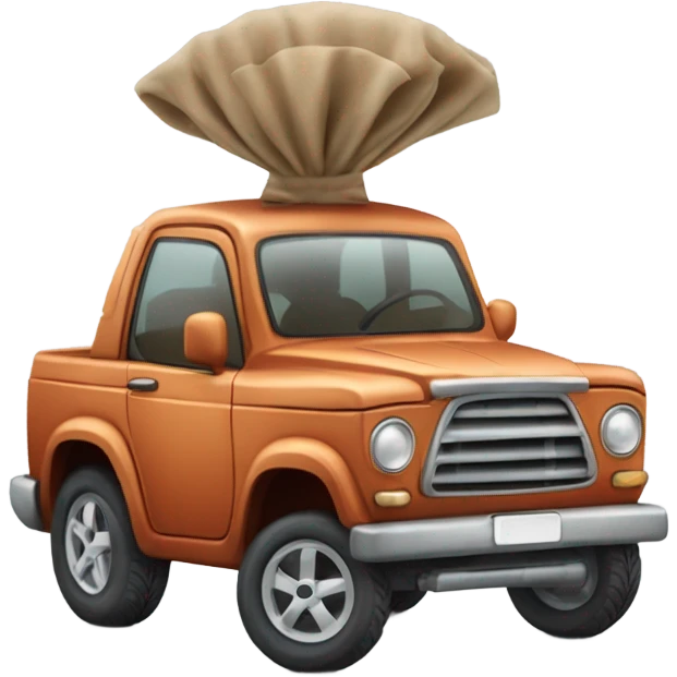 carro con turbinas de cohete emoji
