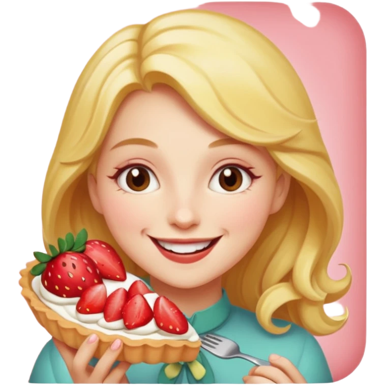 Madeline ( Celeste) en train de manger la tarte à la fraise  emoji