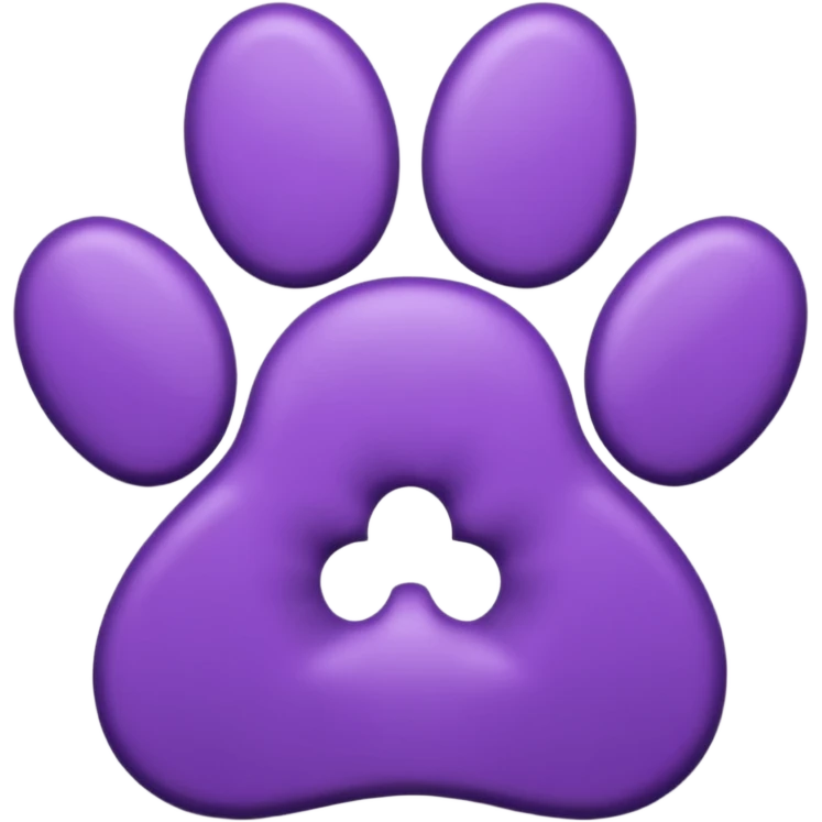 Purple paw print emoji emoji
