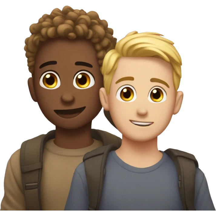 gay boys in love looking at eschother emoji