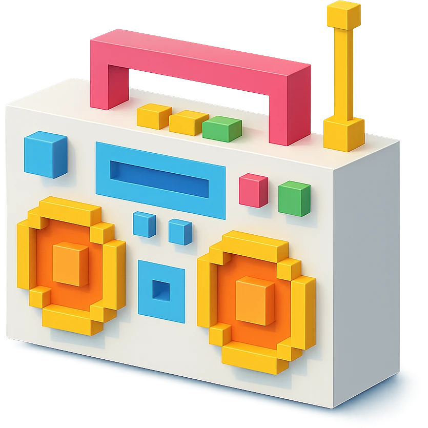 white boombox emoji