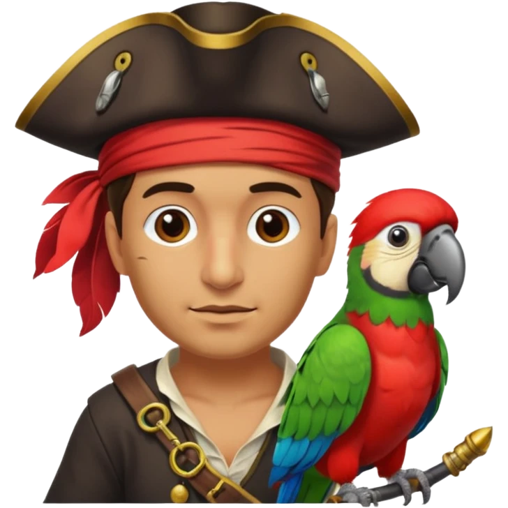 pirate and parrot emoji