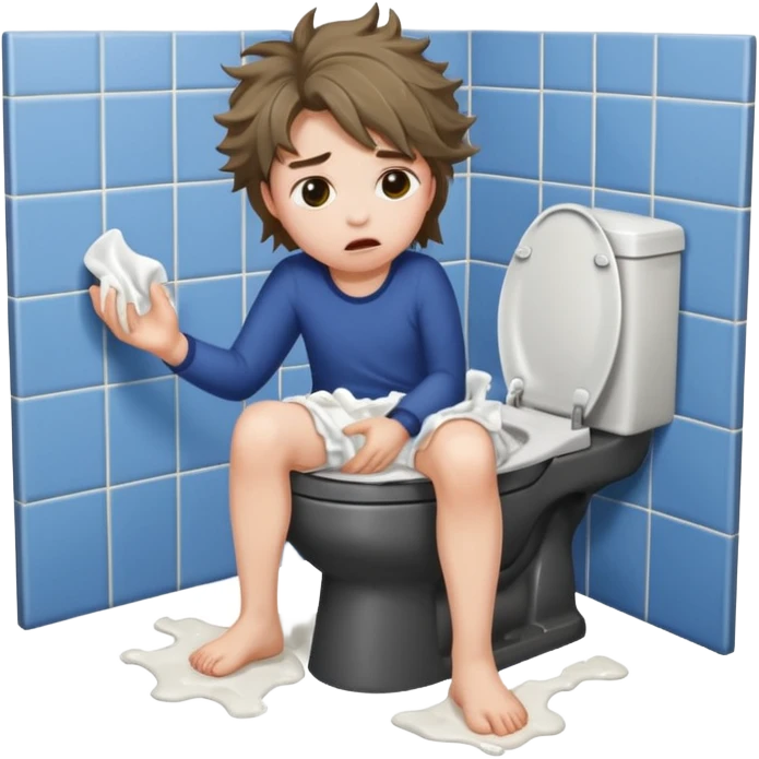Throwing up in toilet  emoji