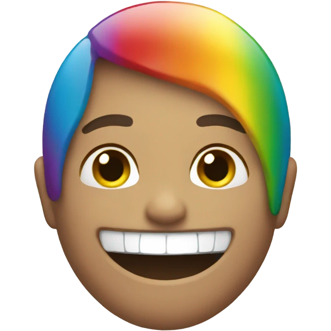 A Rainbow smile emoji