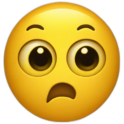 yellow glossy round emoji with big eyes reading a book emoji