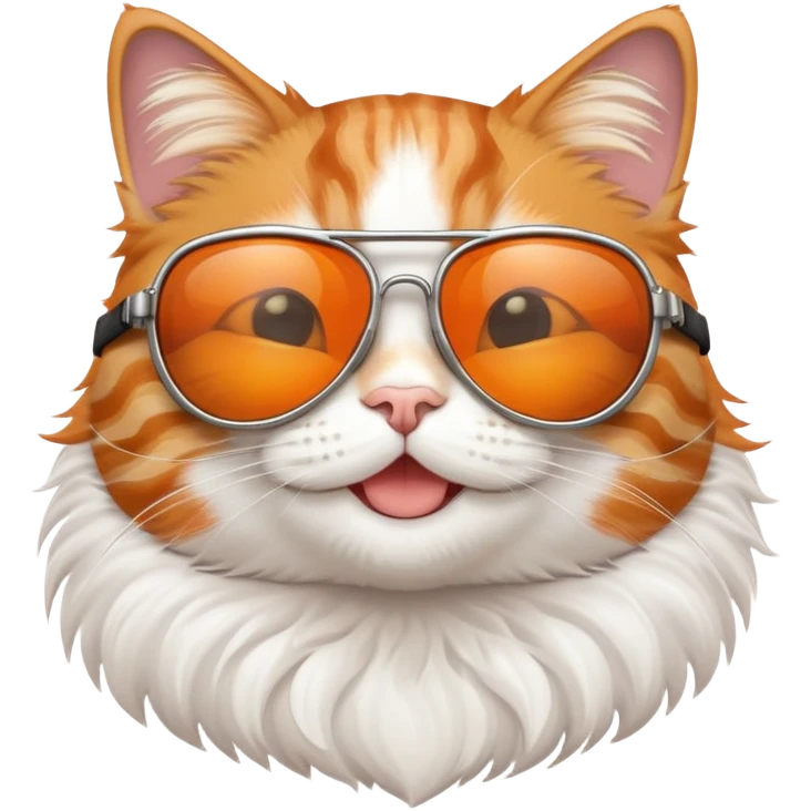 Smiling cat with aviator sunglasses emoji