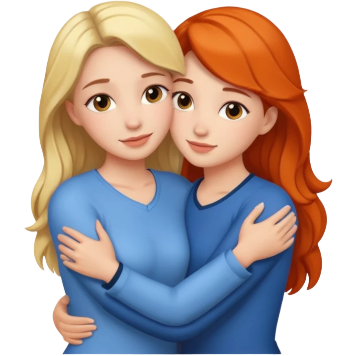 2 красивые девочки объятья emoji
