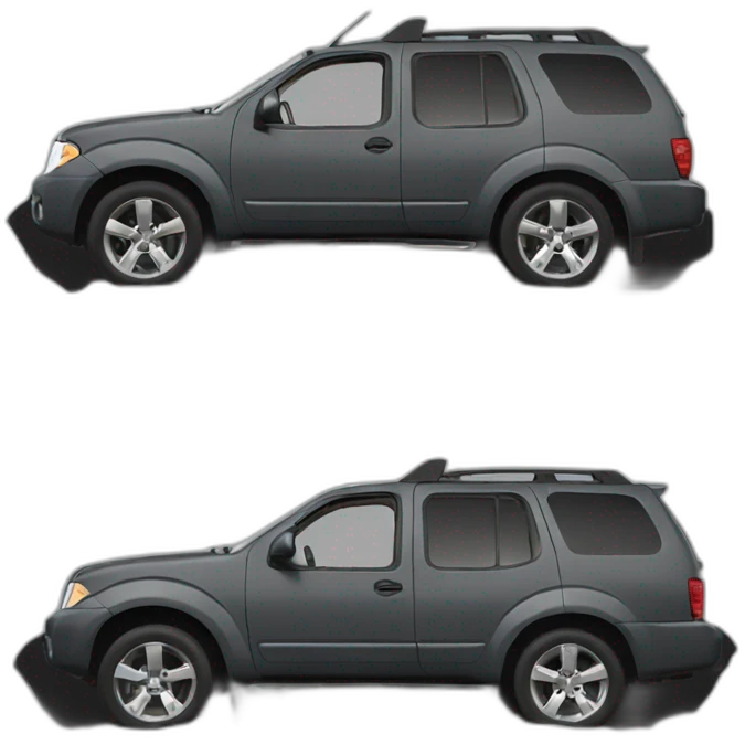 black nissan pathfinder 2005 sideview emoji