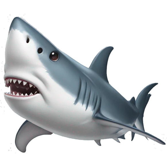 Shark with unicorn horn and wings emoji