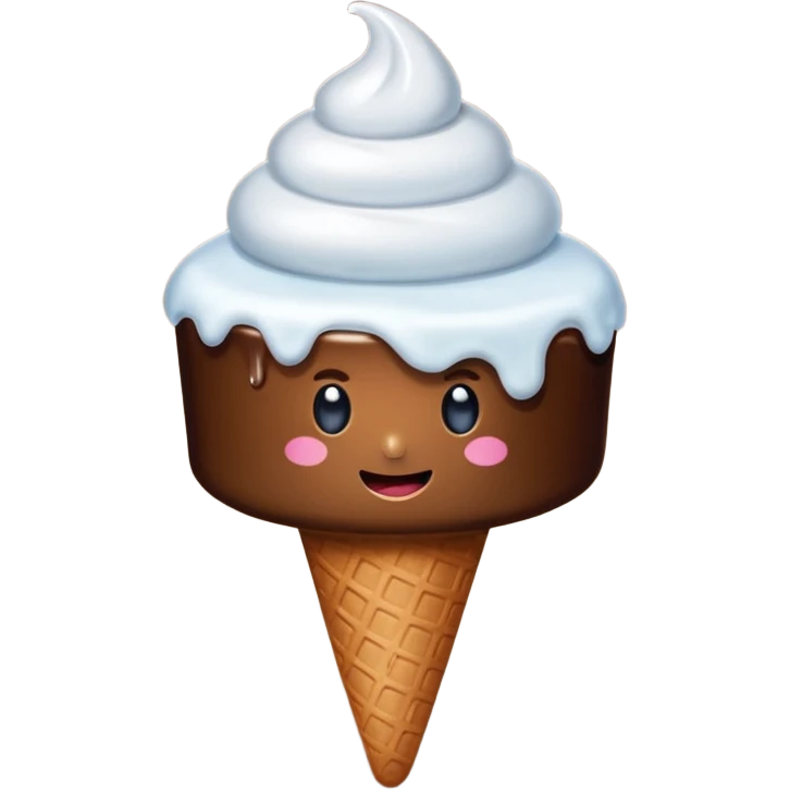 Une crotte et une glace  emoji