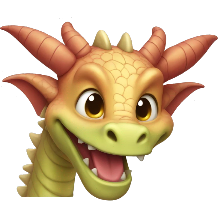 Happy dragon emoji
