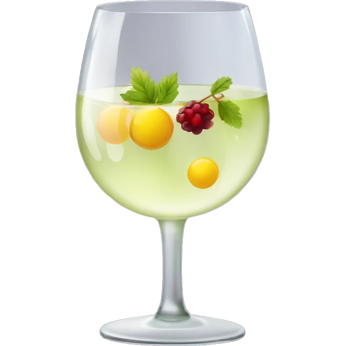 Un verre de vin rempli d’un coktail avec glaçons emoji