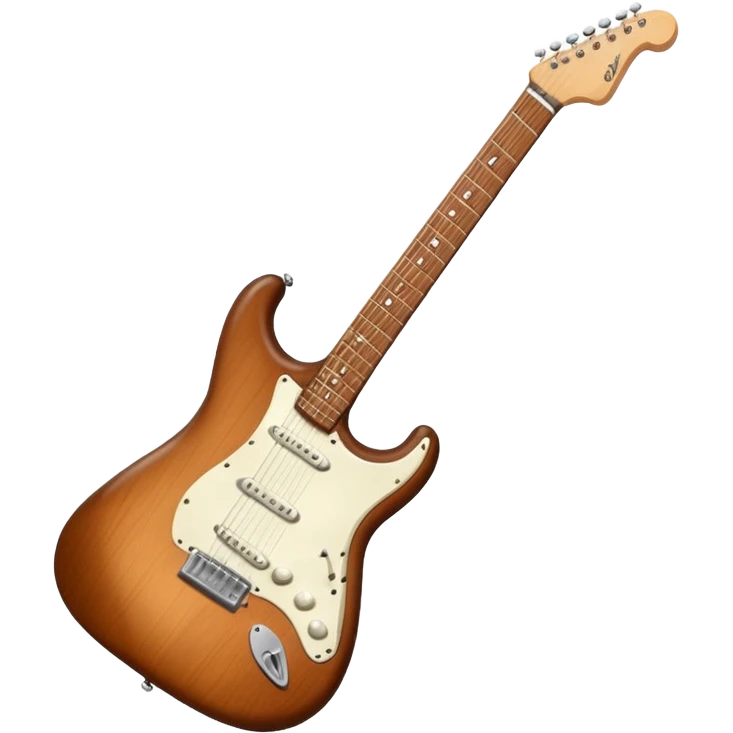 electric guitar strat brown and white squire emoji