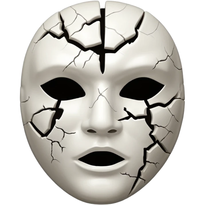 Máscara rachada emoji