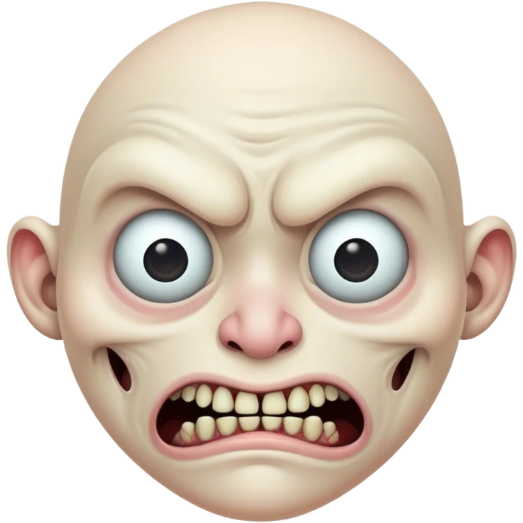 scary ugly face  emoji