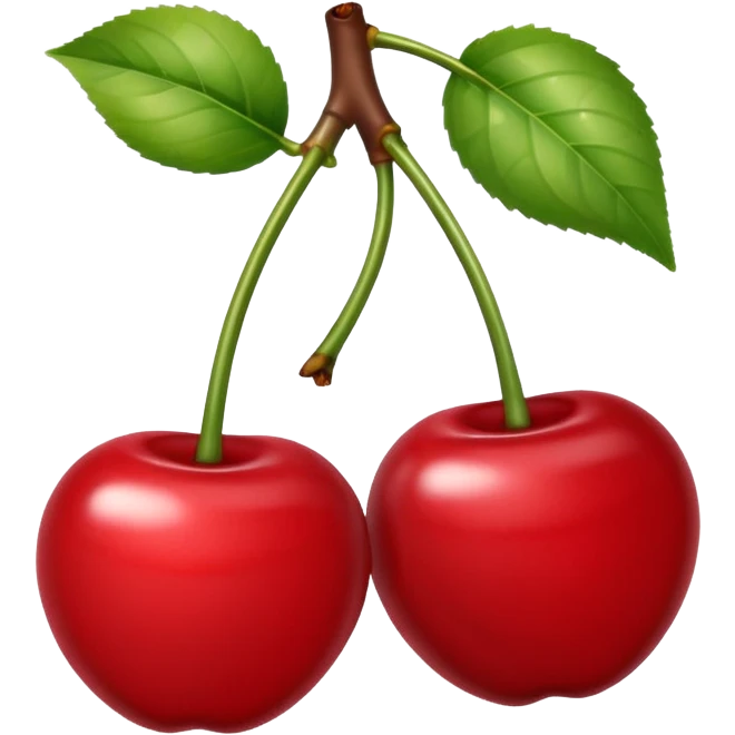 two cherries connecting together emoji