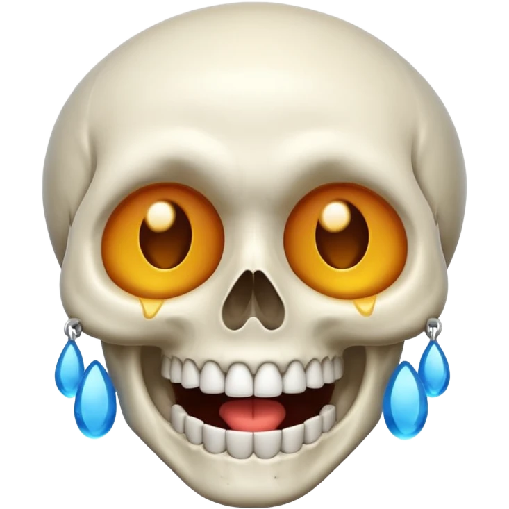 Skull laughing crying emoji