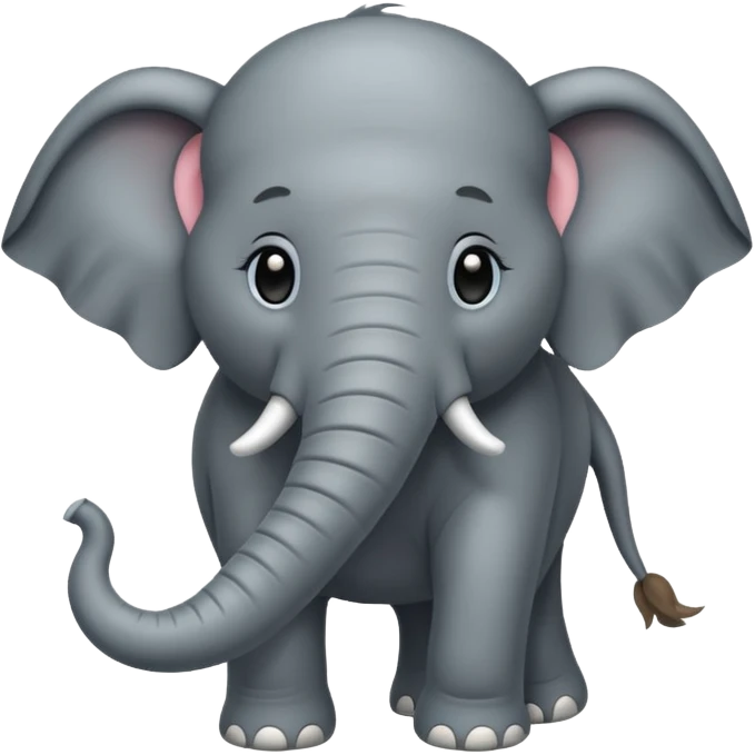  long haired elephant emoji