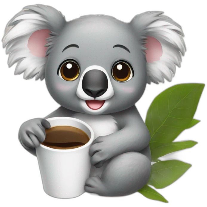 Koala coffee emoji