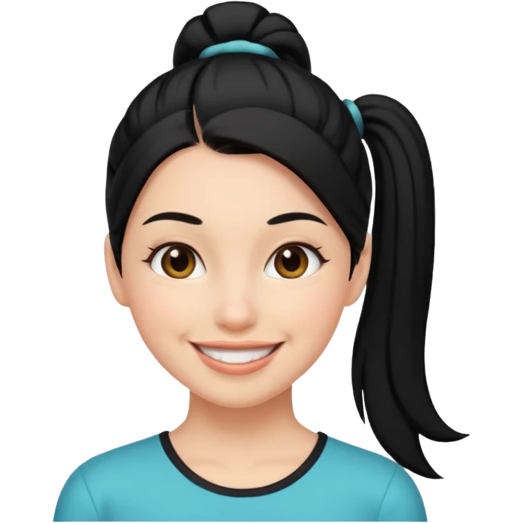 woman with black ponytail emoji