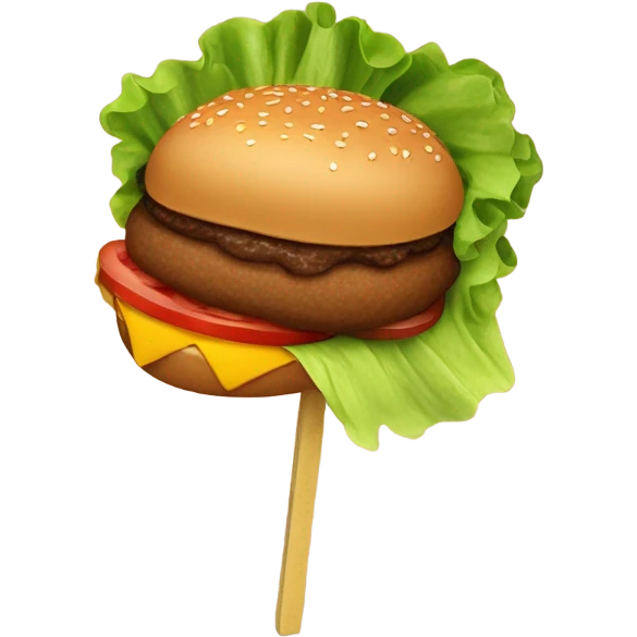 hamburger eating a corn dog emoji