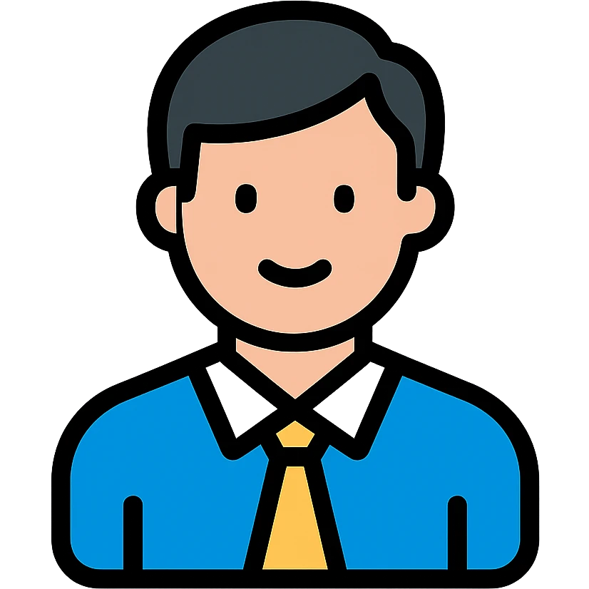 a man, color outline icon style emoji