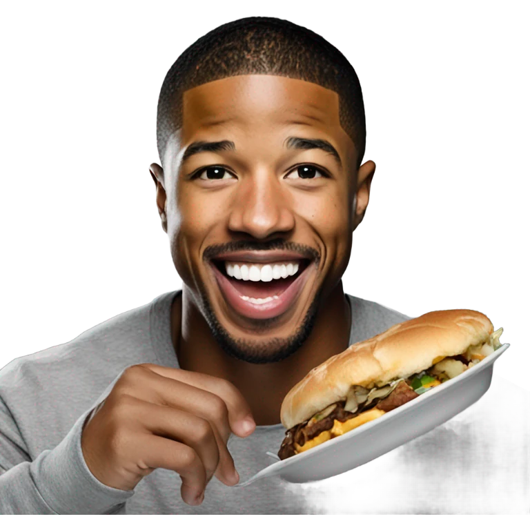 Michael b Jordan eating  emoji