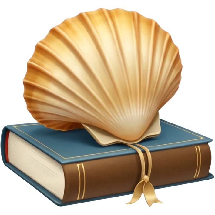 OpenSea shell with book beige satin emoji