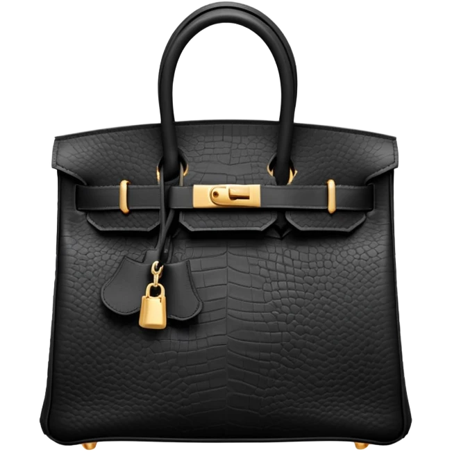 Black birkin bag from side emoji