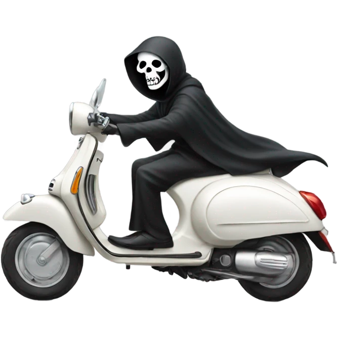 Grim Reaper on a Vespa emoji
