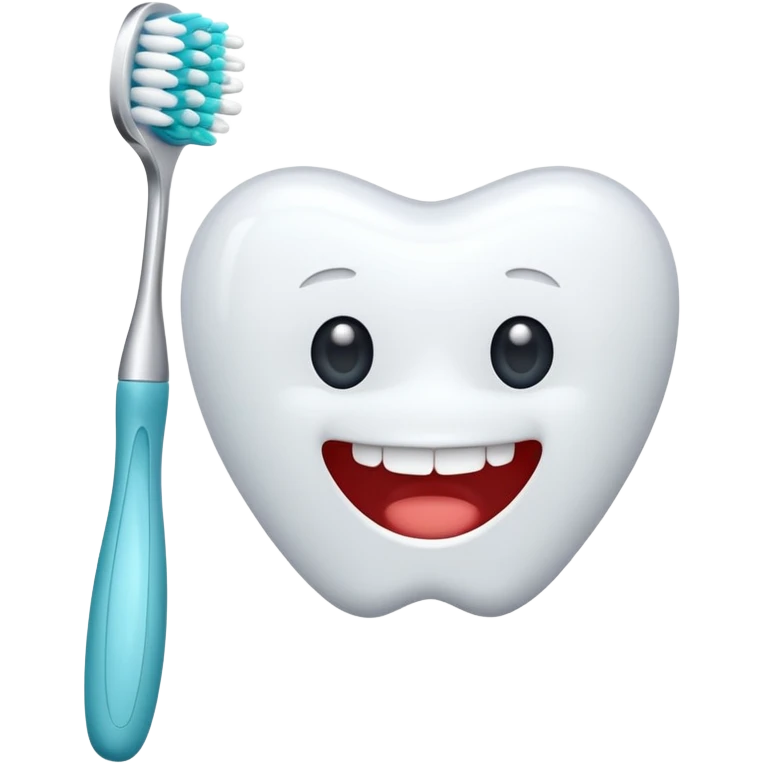 Tooth and toothbrush emoji