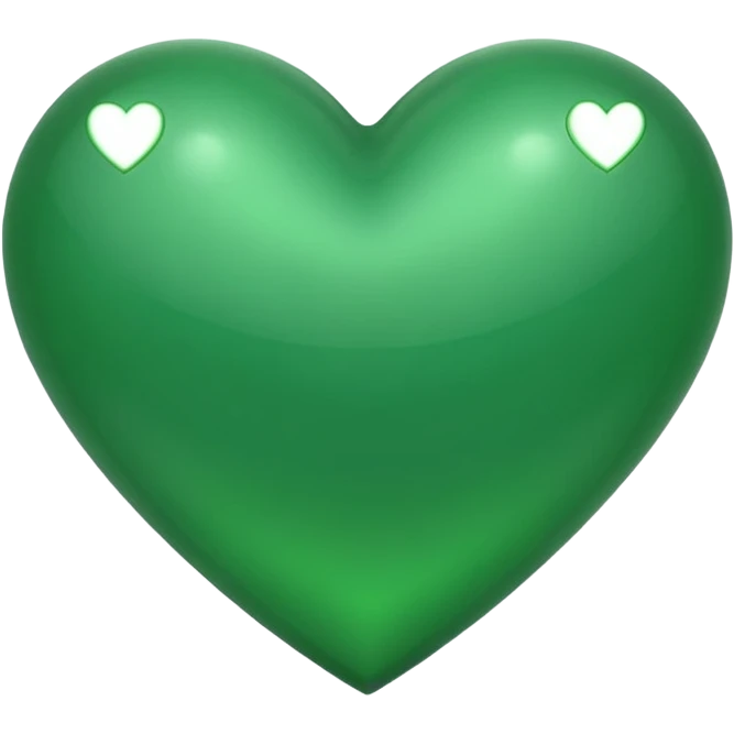 1 green heart emoji